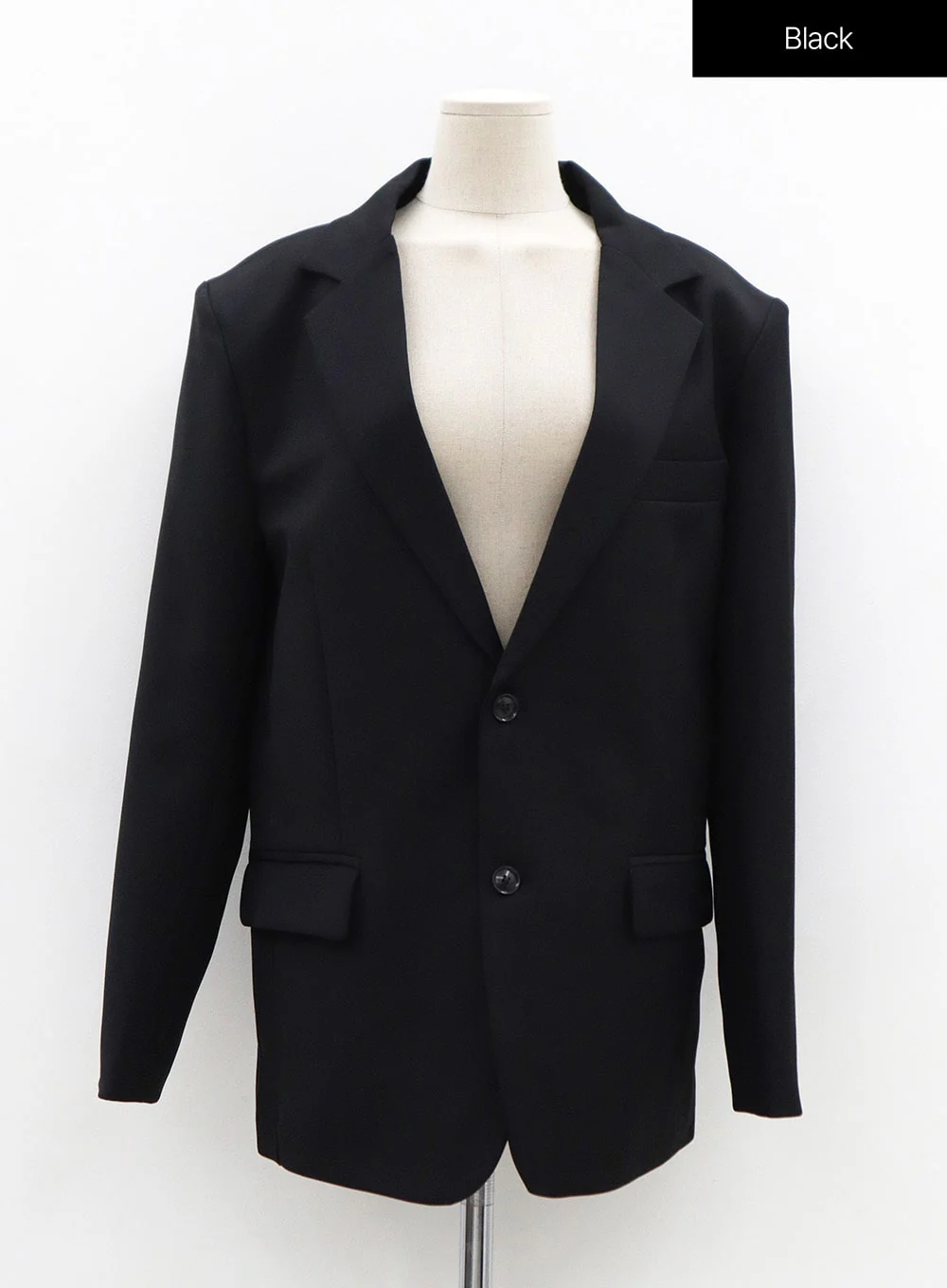 Basic Two Button Blazer with Pocket OS06 - Image 17
