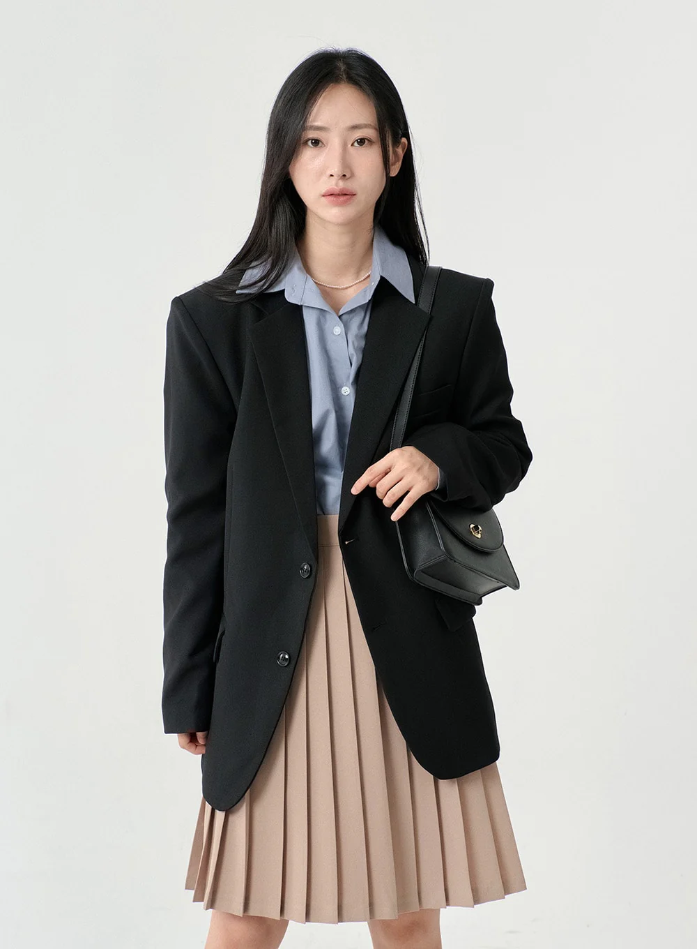 Basic Two Button Blazer with Pocket OS06 - Image 4