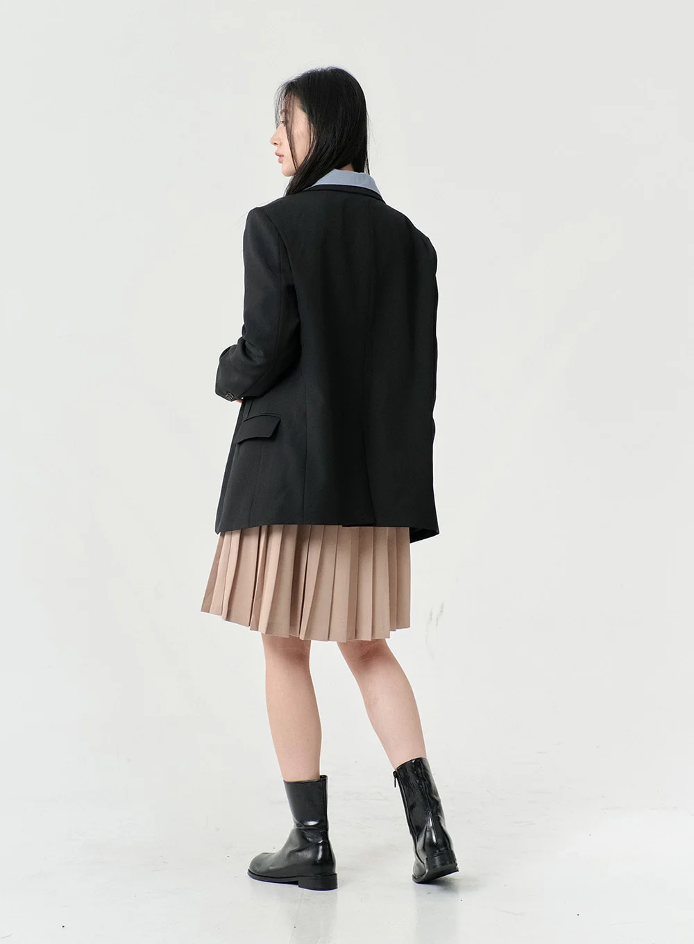 Basic Two Button Blazer with Pocket OS06 - Image 5