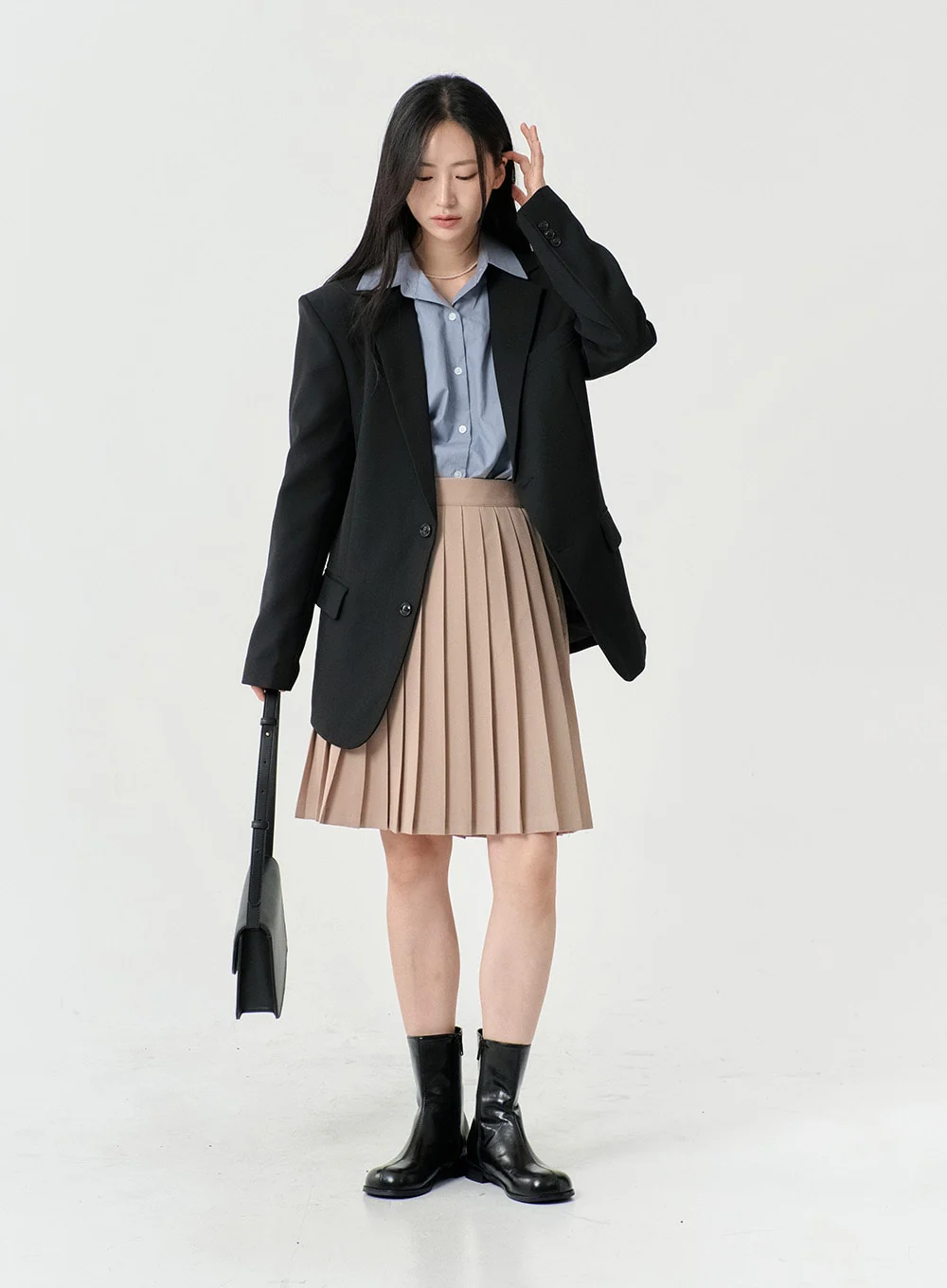 Basic Two Button Blazer with Pocket OS06 - Image 7