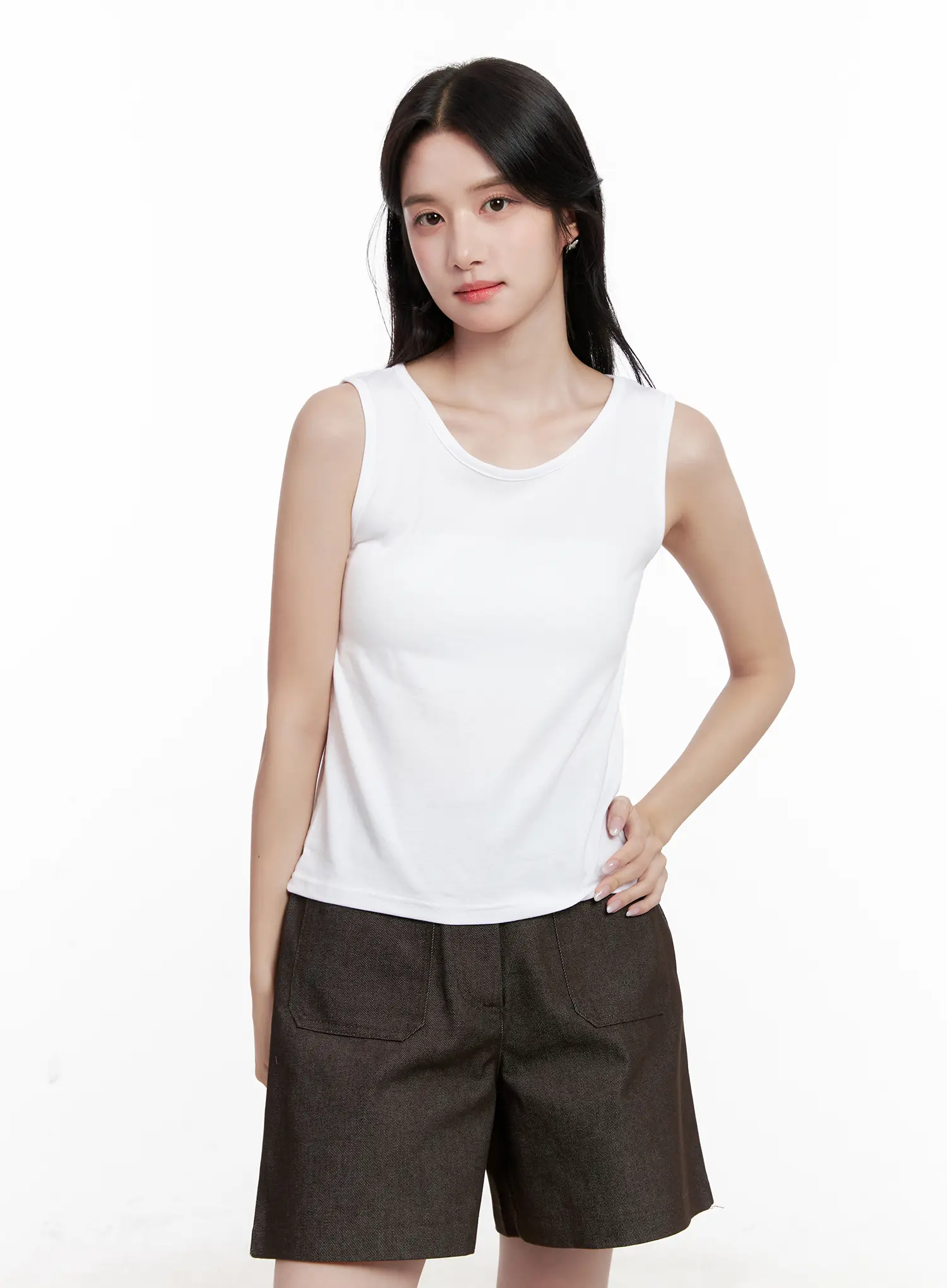 Basic U-Neck Sleeveless Top CL515 - Image 10