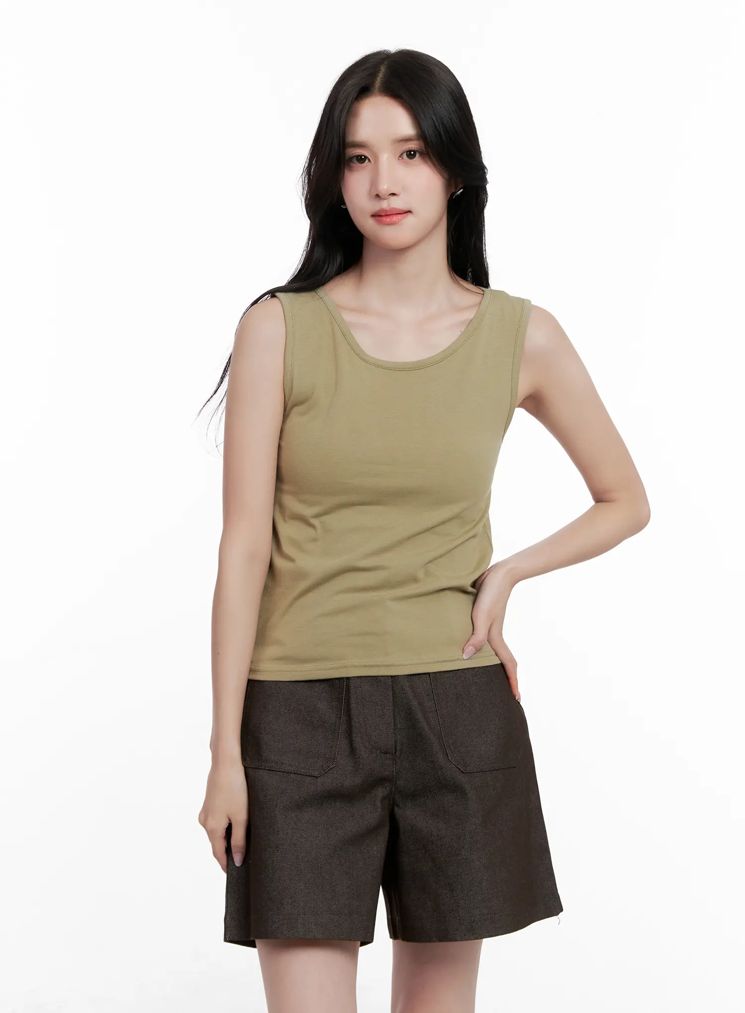Basic U-Neck Sleeveless Top CL515 - Image 9