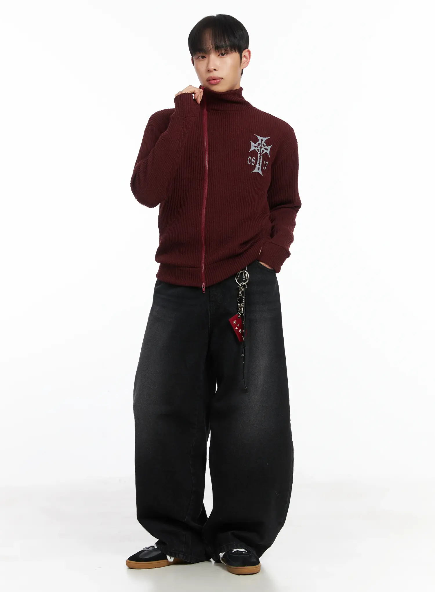 Basic Wide Leg Black Jeans ID515 - Image 2