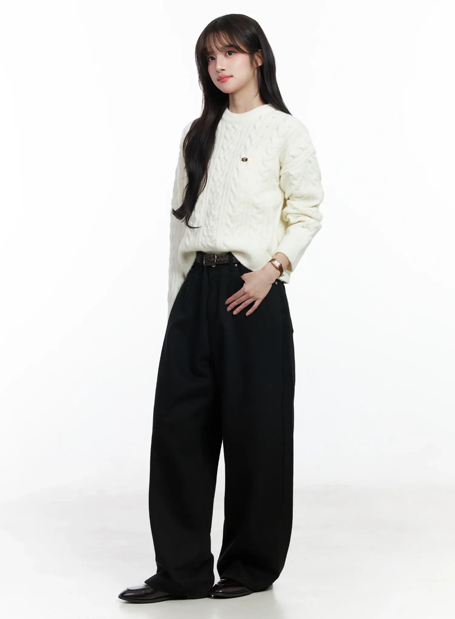 Basic Wide Leg Pants IJ529 - Image 11