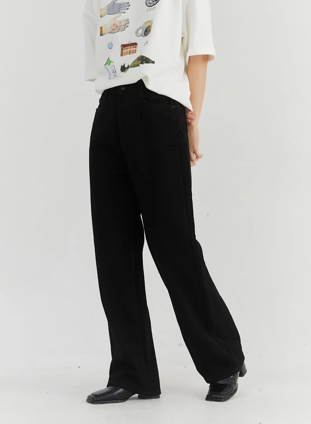 Basic Wide Leg Pants OO331 - Image 3