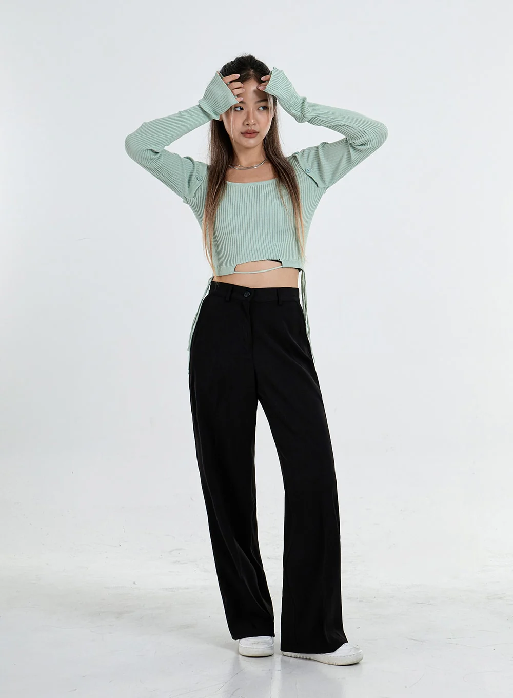 Basic Wide Tailored Pants CO06 - Image 10