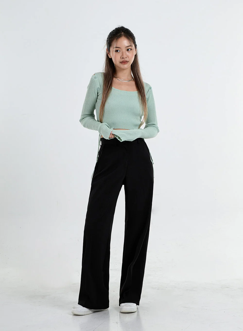 Basic Wide Tailored Pants CO06 - Image 9