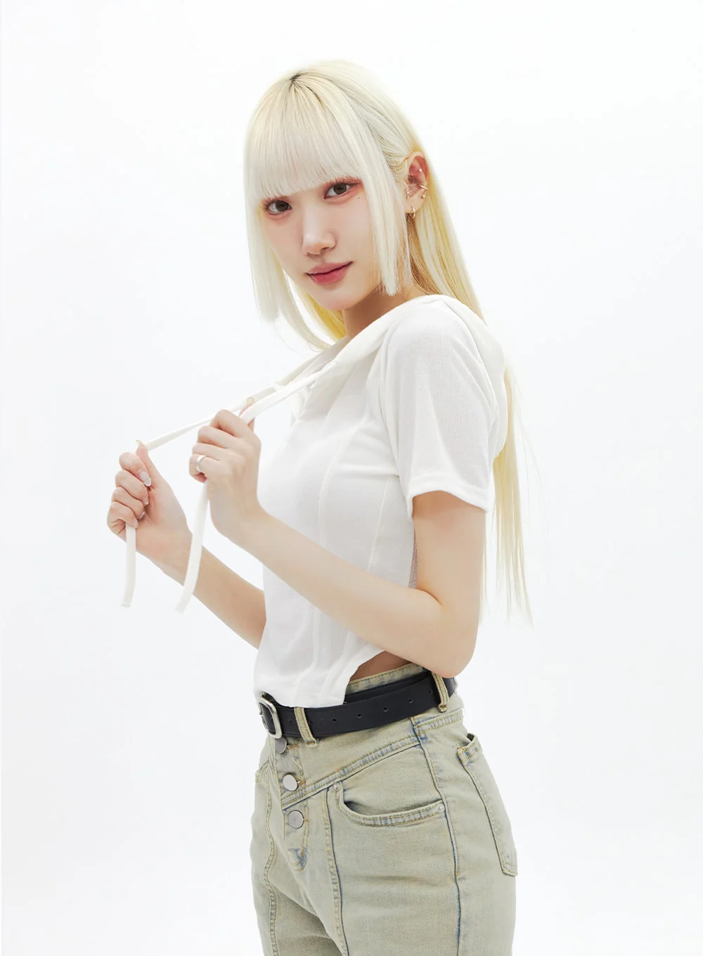 Beige Wash Bootcut Jeans BA320 - Image 10