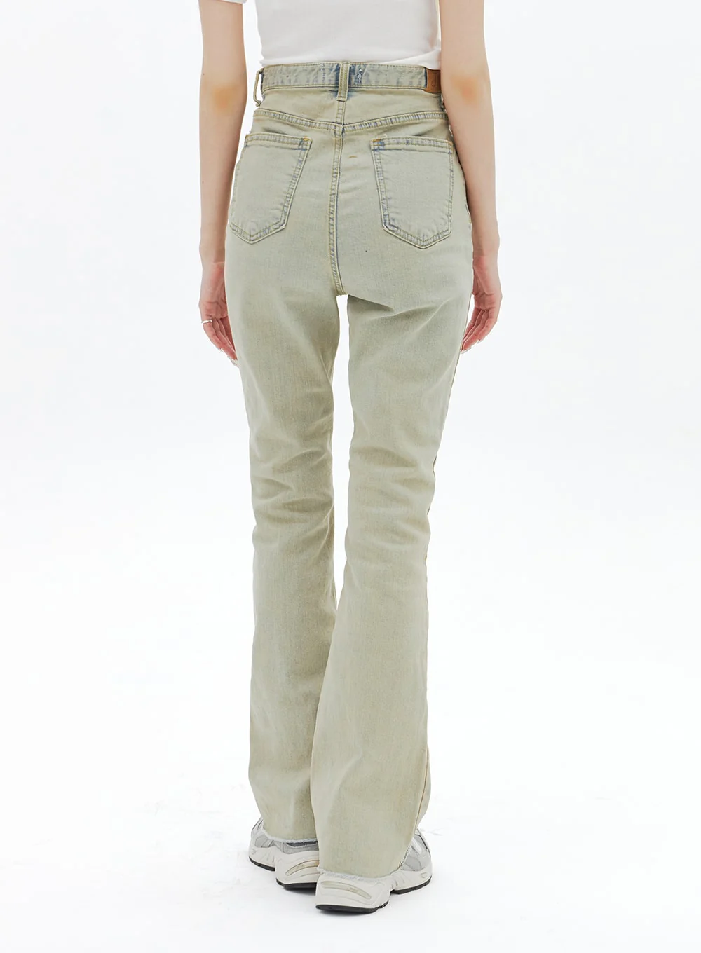 Beige Wash Bootcut Jeans BA320 - Image 11