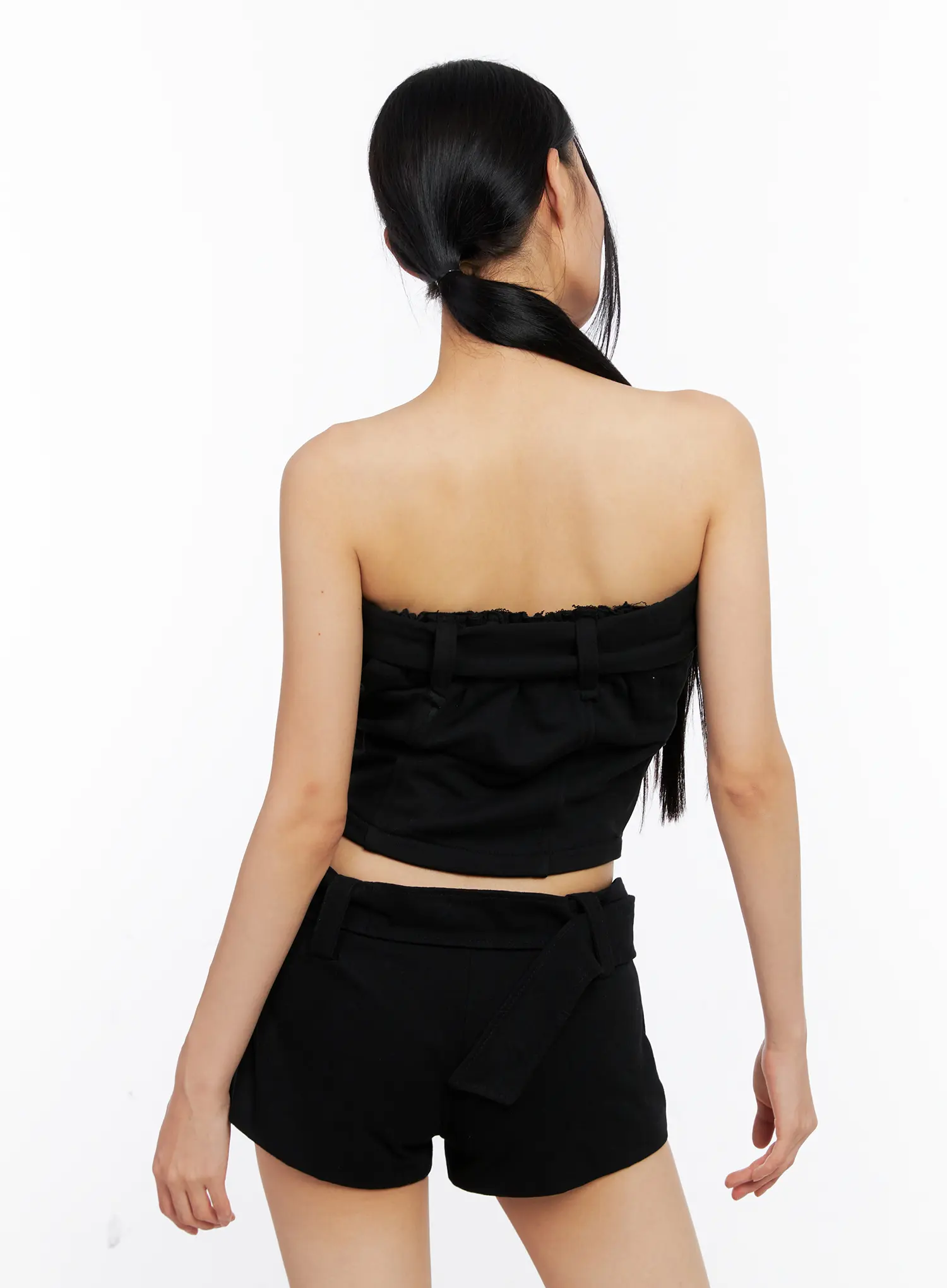 Belted Cropped Tube Top CL530 - Image 8