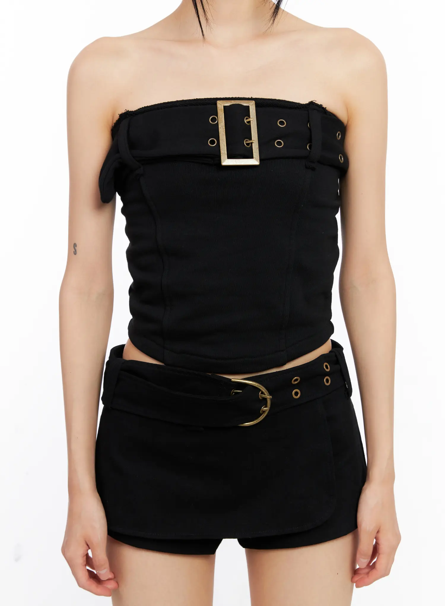Belted Cropped Tube Top CL530 - Image 9