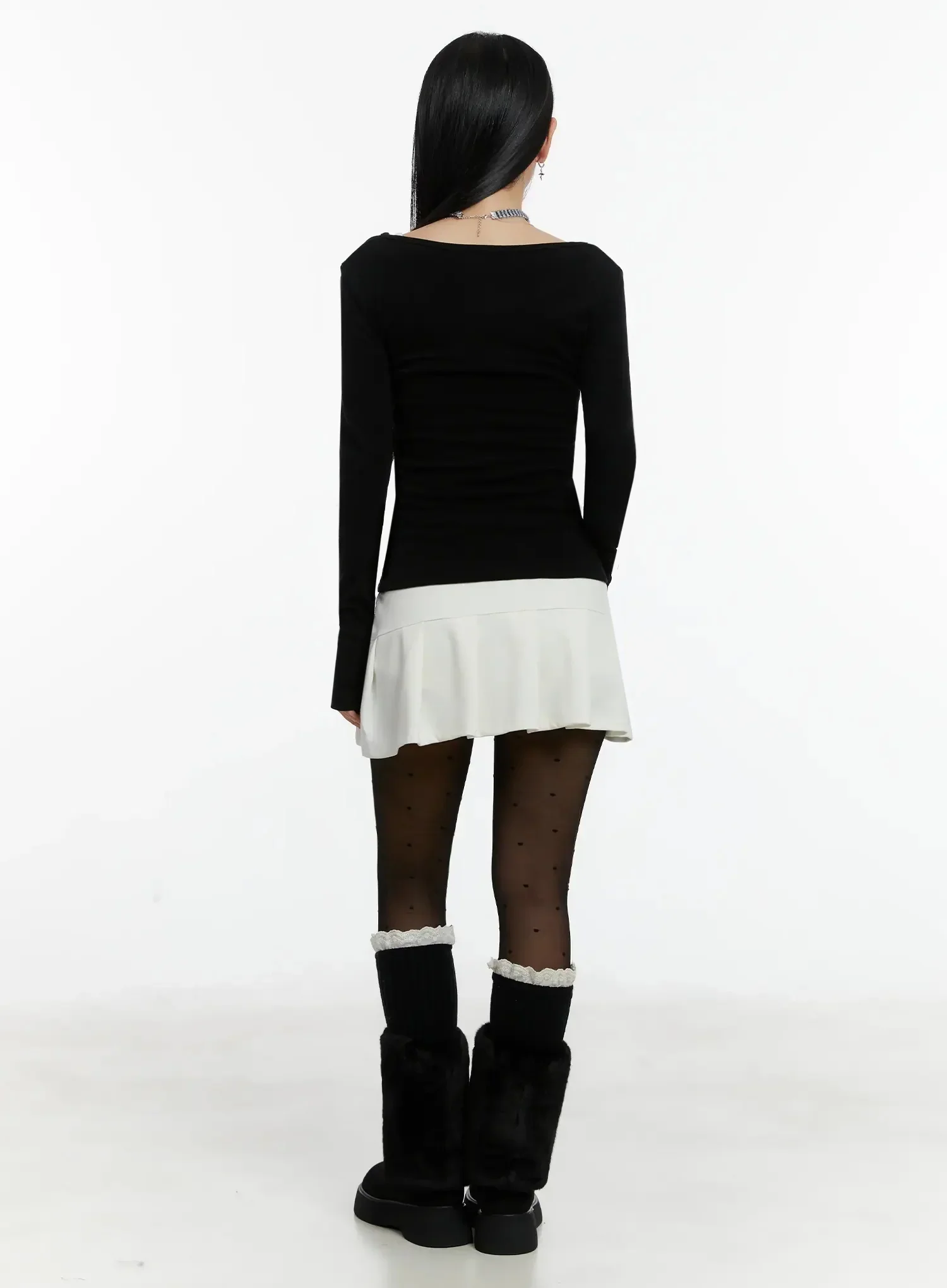 Belted Wrap Long Sleeve Top ID525 - Image 11