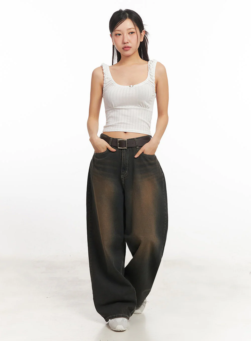 Bethany Vintage Washed Baggy Jeans IA524 - Image 7