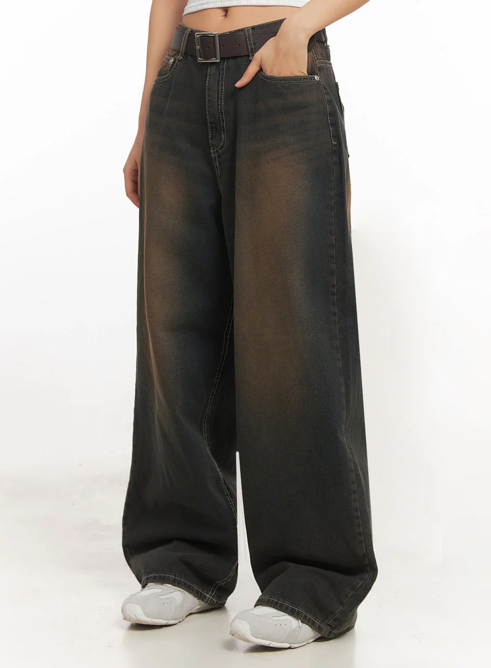 Bethany Vintage Washed Baggy Jeans IA524 - Image 9