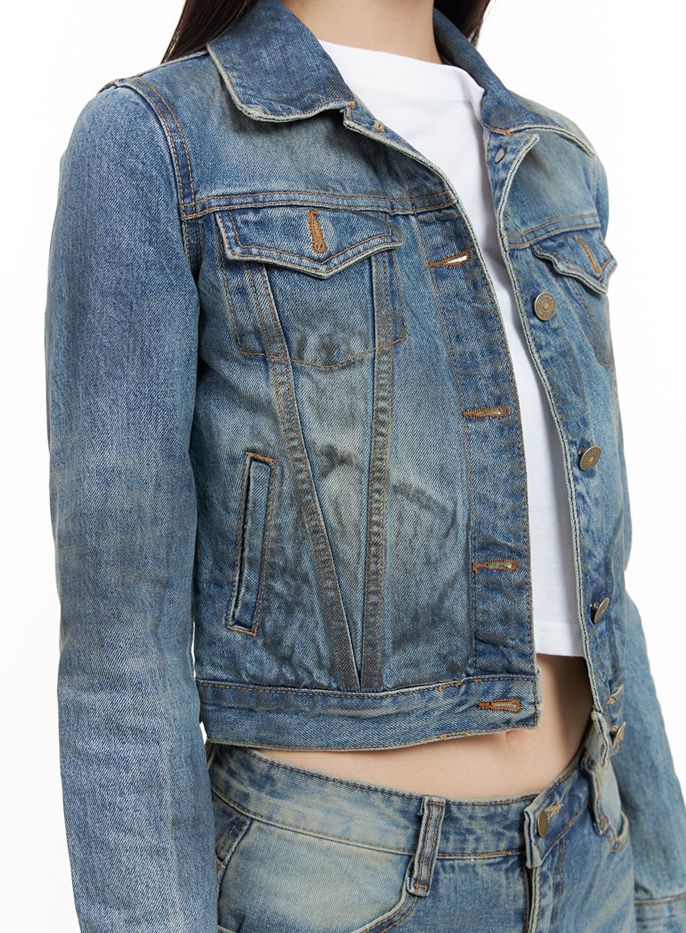 Bianca's Crop Denim Jacket CG420 - Image 7