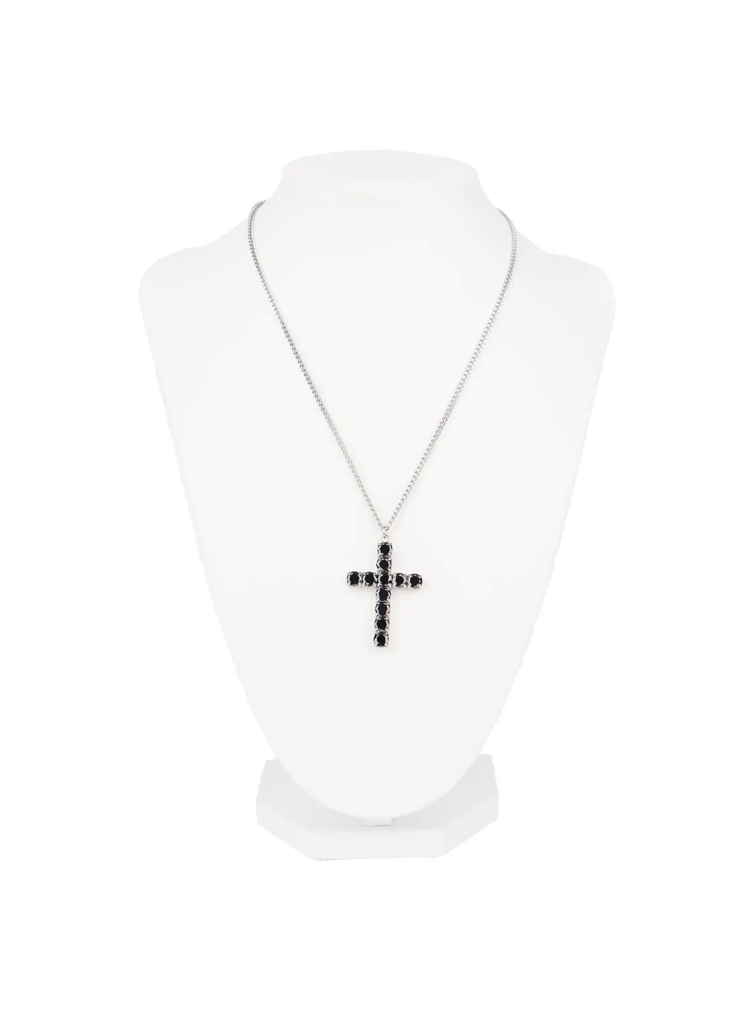 Black Cross Necklace CJ523 - Image 3