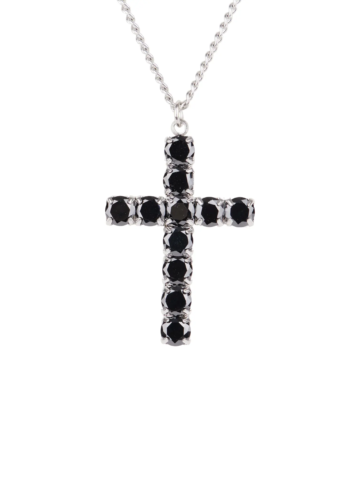 Black Cross Necklace CJ523 - Image 4