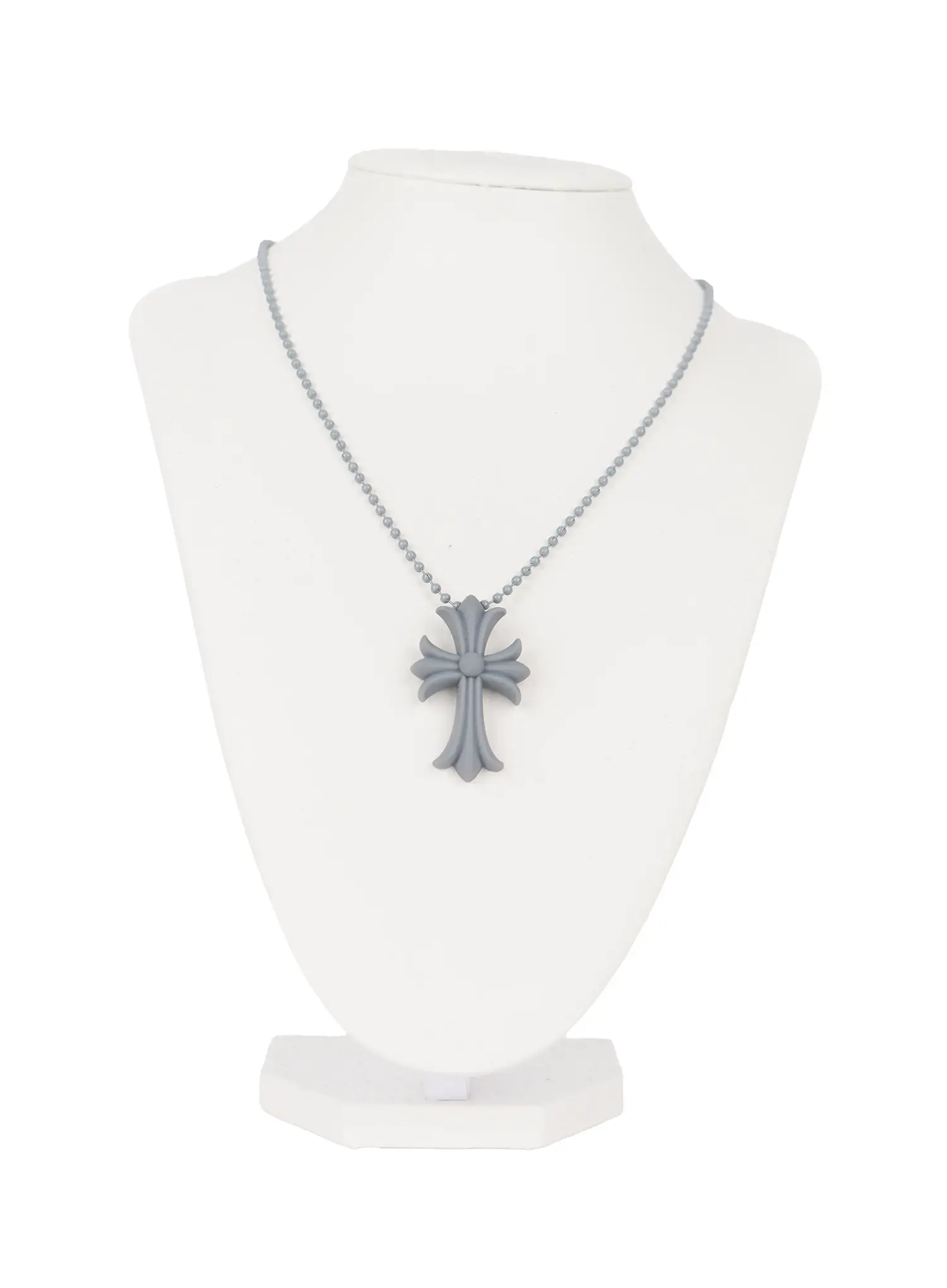 Black Cross Pendant Necklace CL528 - Image 6