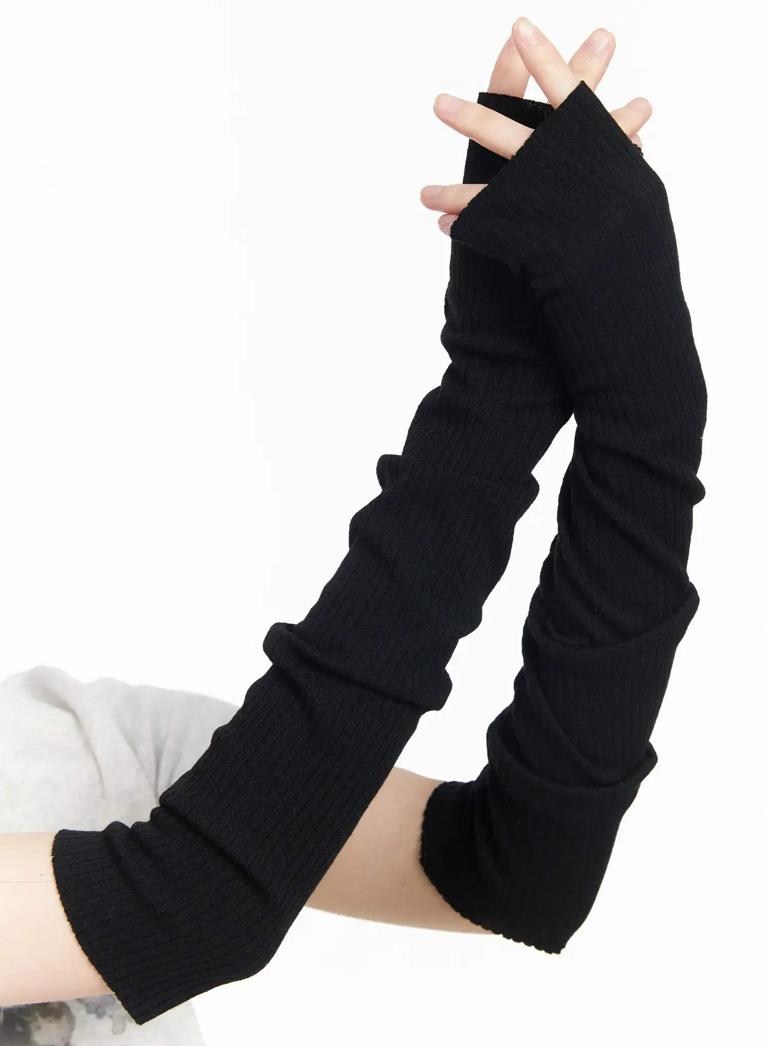 Black Fingerless Hand Warmers CM519
