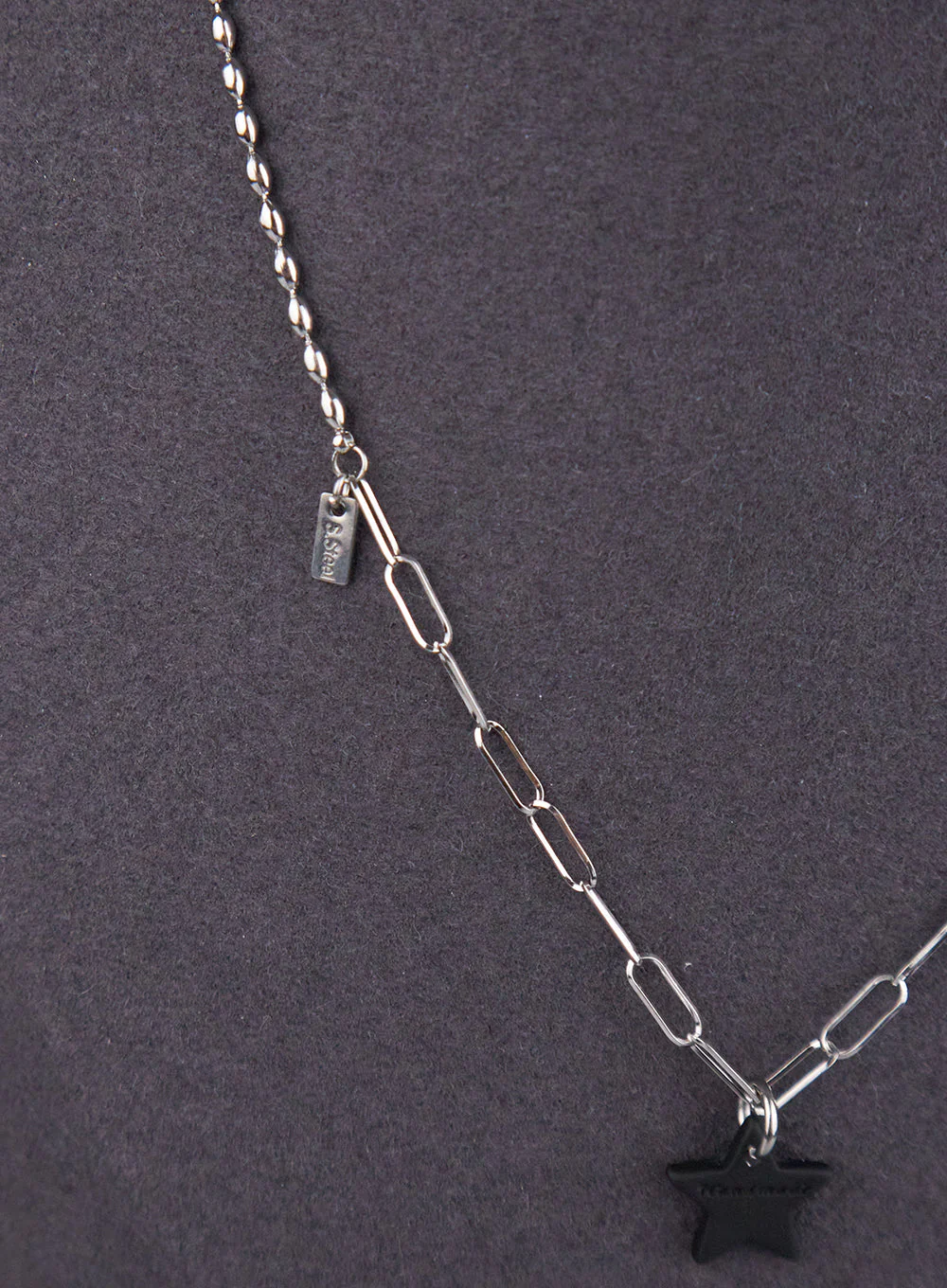 Black Stars Clip Necklace CJ521 - Image 5
