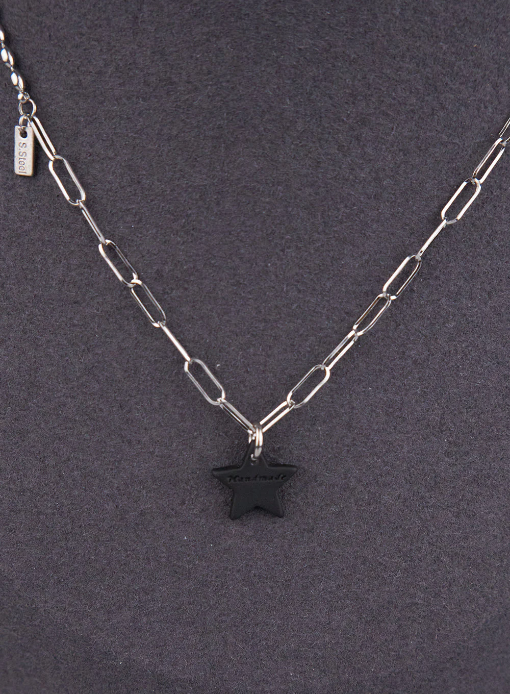 Black Stars Clip Necklace CJ521 - Image 6