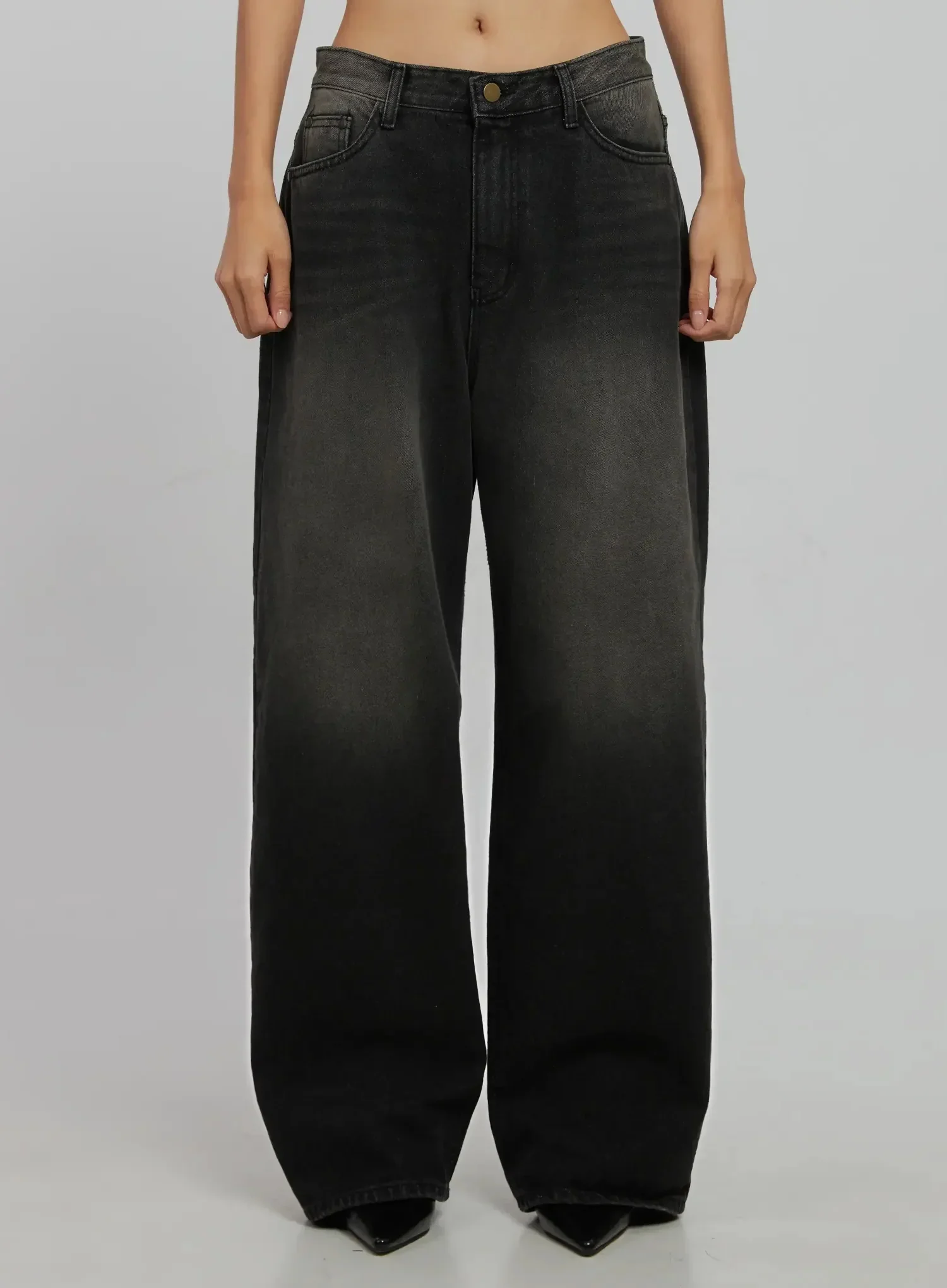 Blaire Dark Washed Wide Leg Jeans IJ509