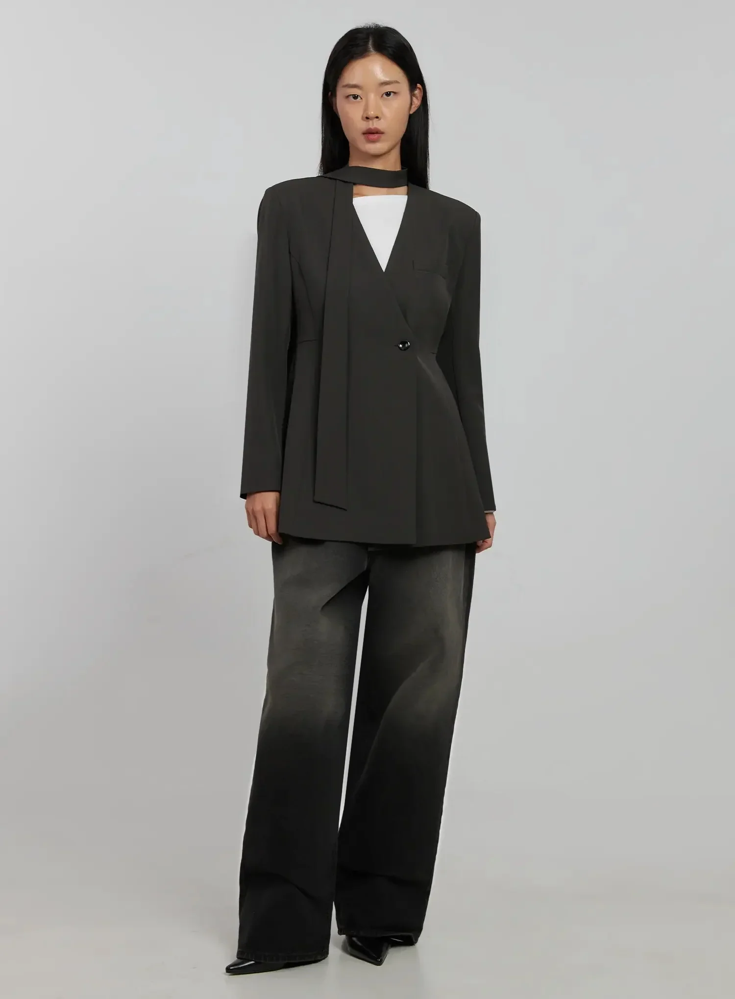 Blaire Dark Washed Wide Leg Jeans IJ509 - Image 3