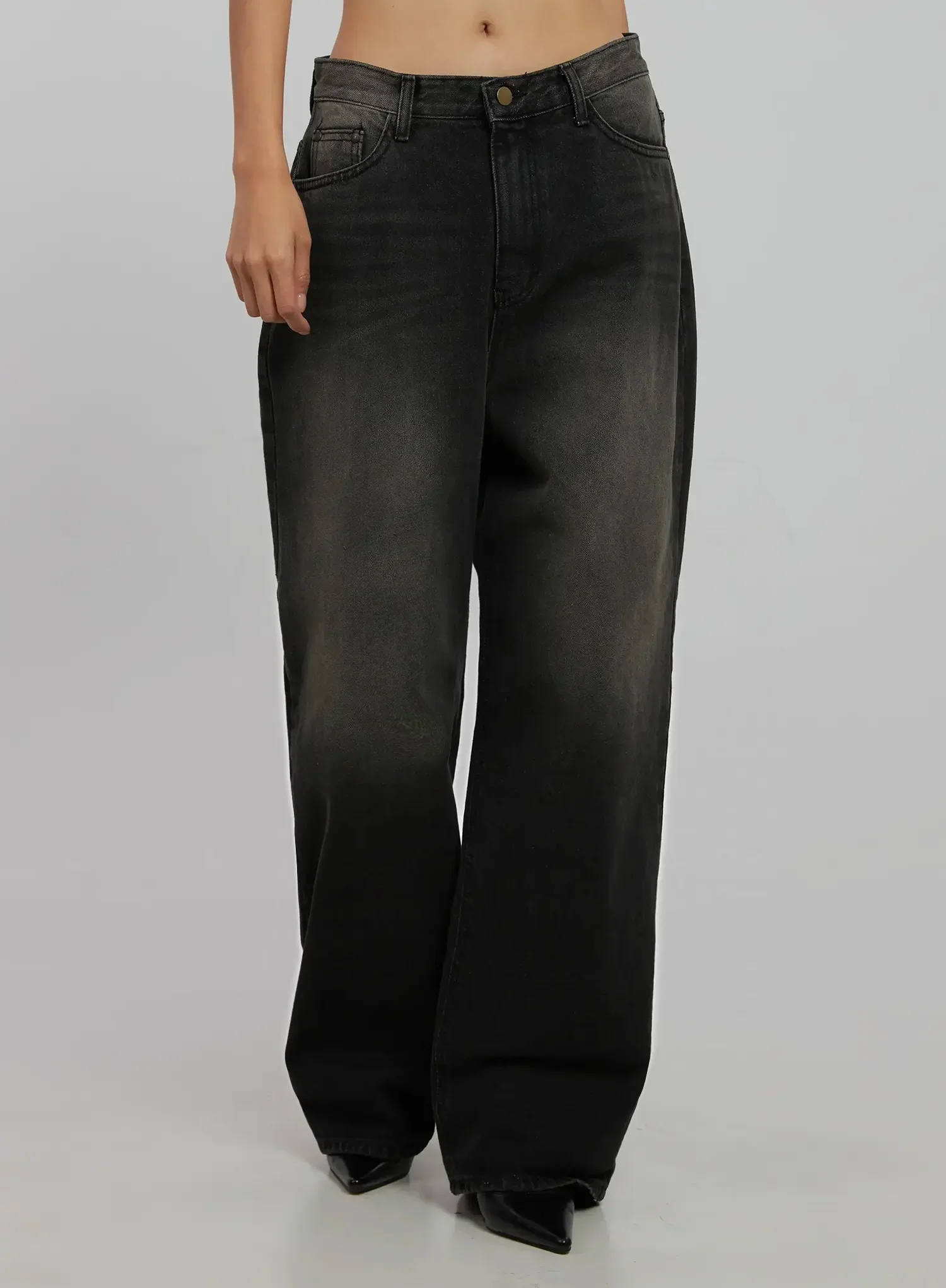 Blaire Dark Washed Wide Leg Jeans IJ509 - Image 5