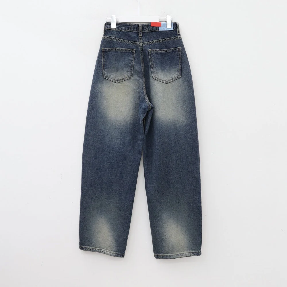 Bleached Wide Leg Denim Pants CA07 - Image 17