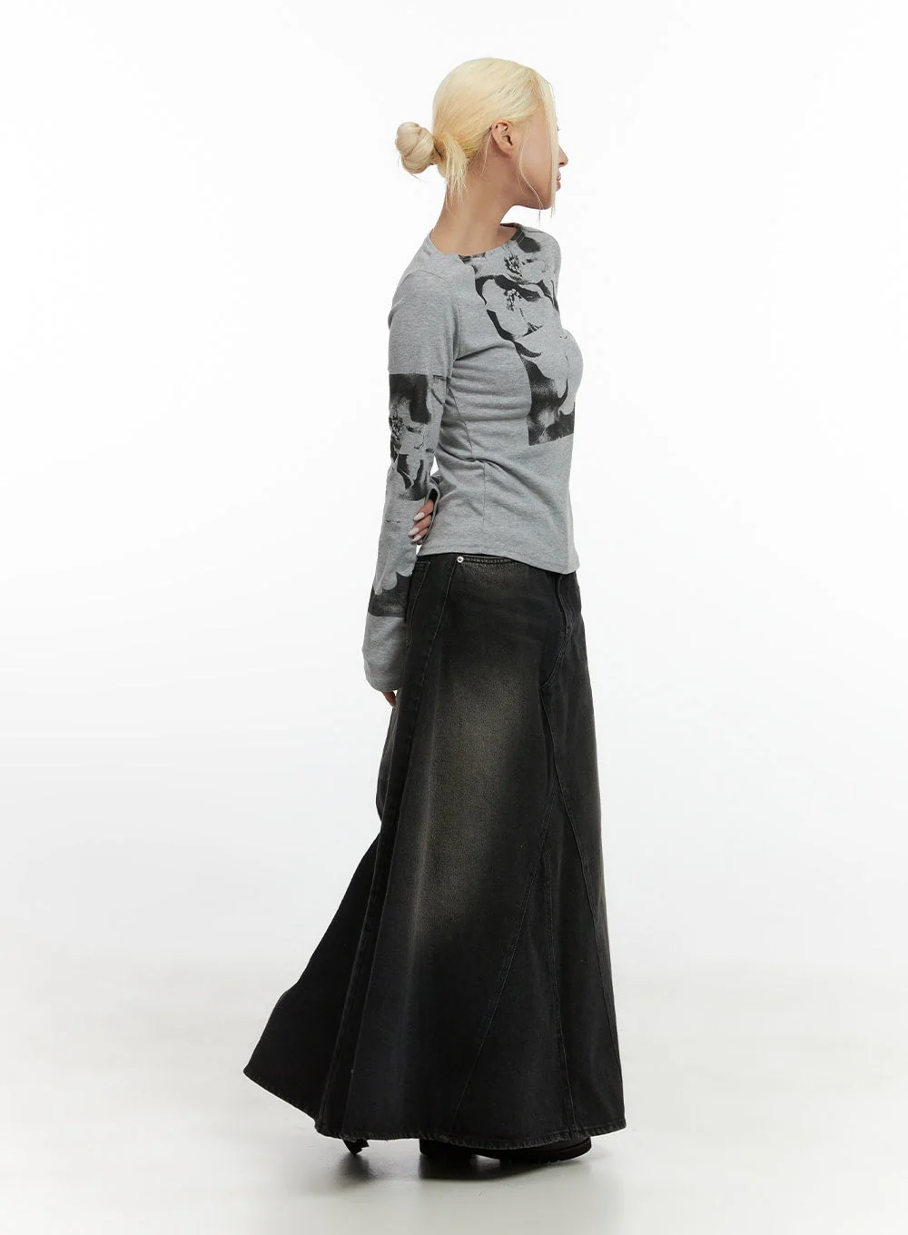 Blossom Print Long Sleeve Tee CS425 - Image 5
