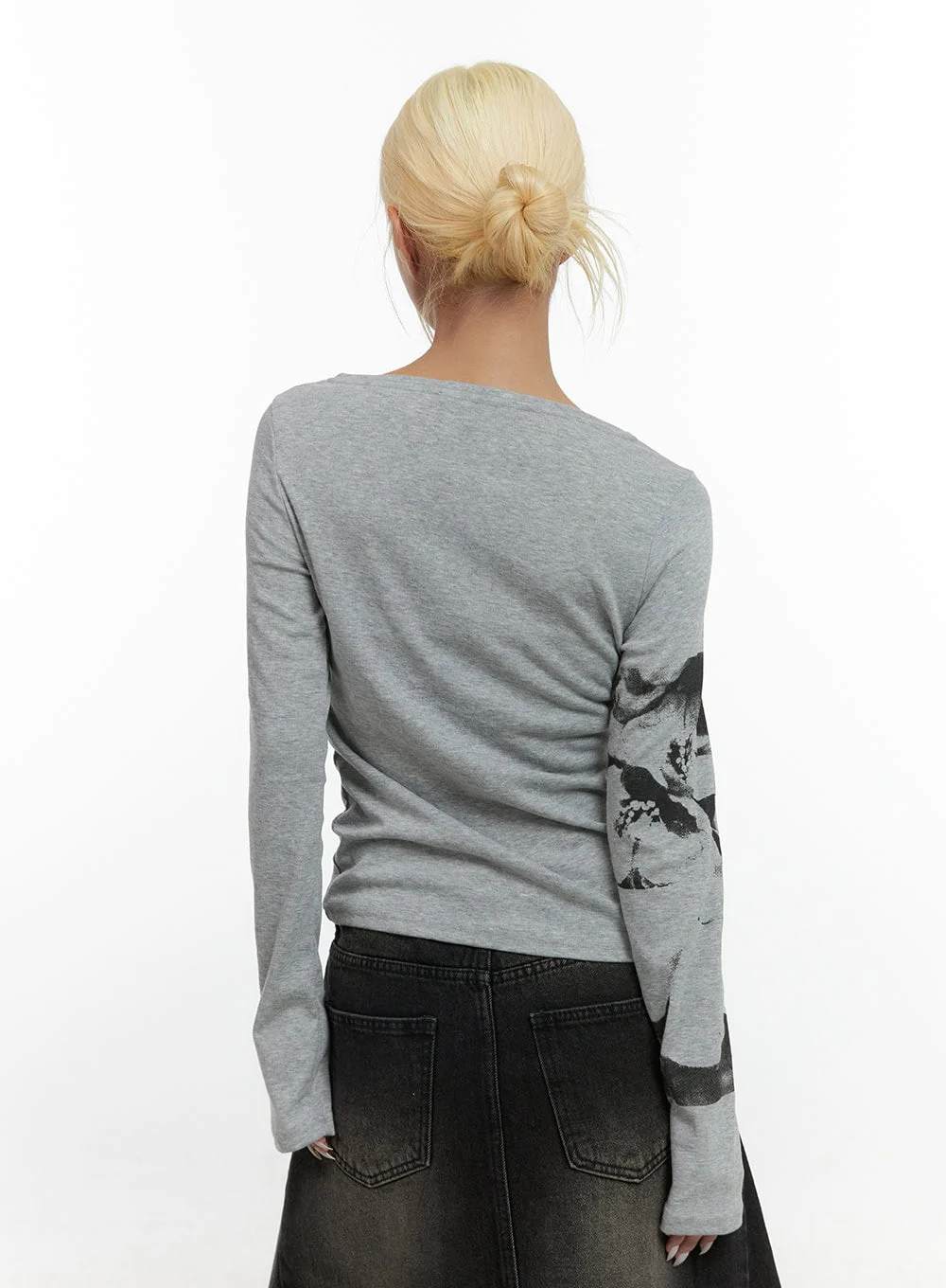 Blossom Print Long Sleeve Tee CS425 - Image 6
