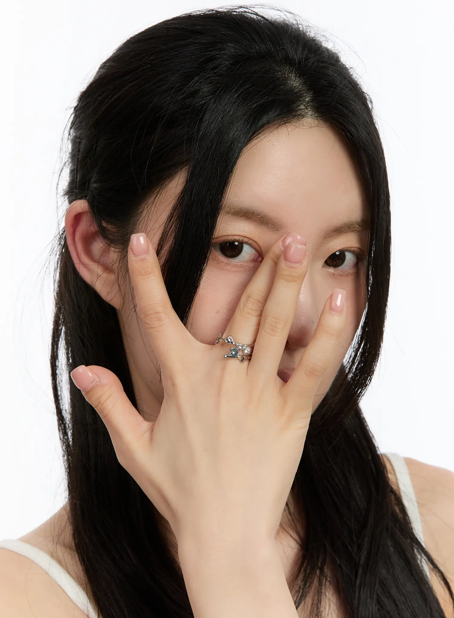 Blue Cubic Ring CA508 - Image 2
