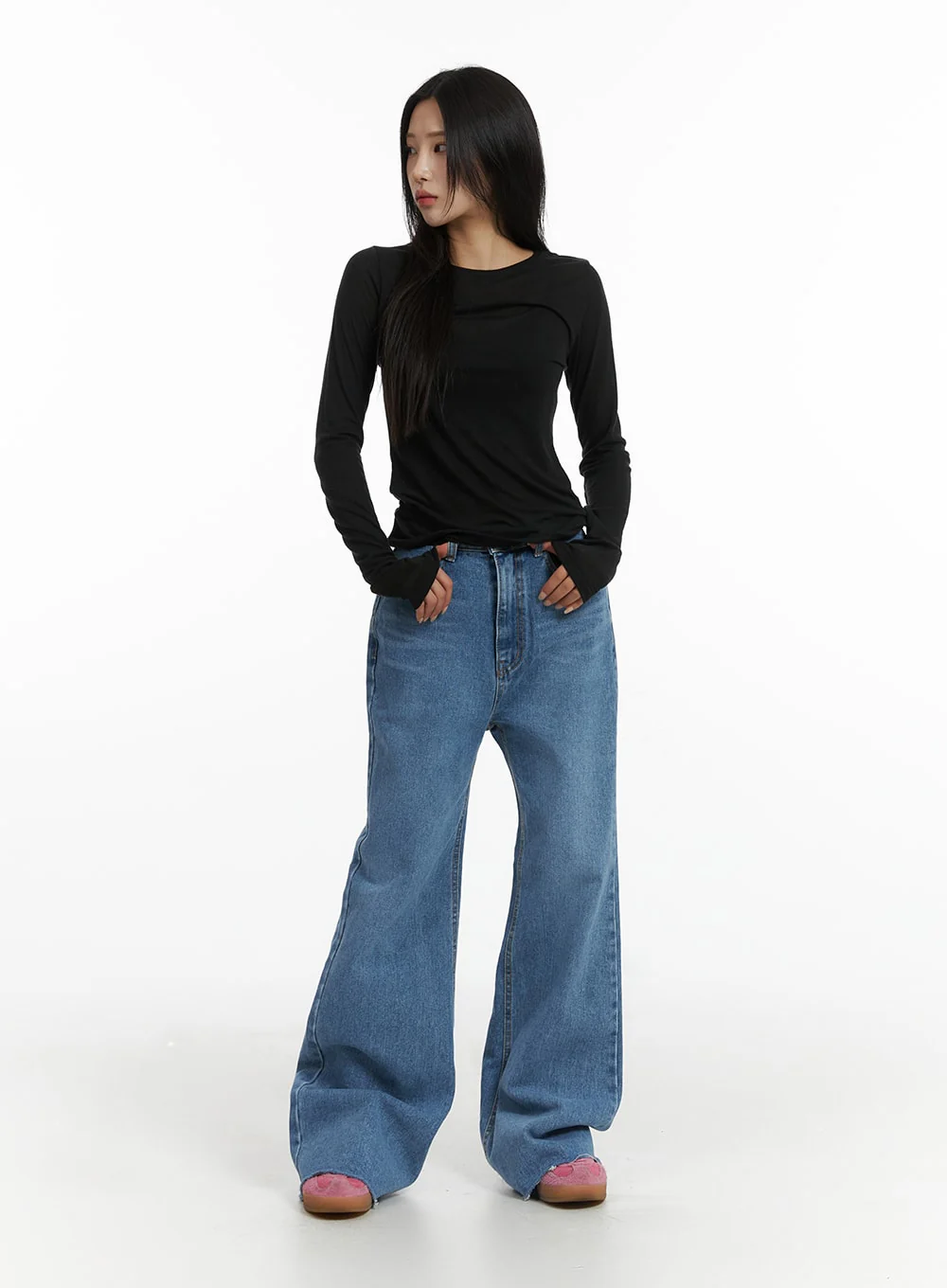 Blue Denim Bootcut Jeans CJ431 - Image 2