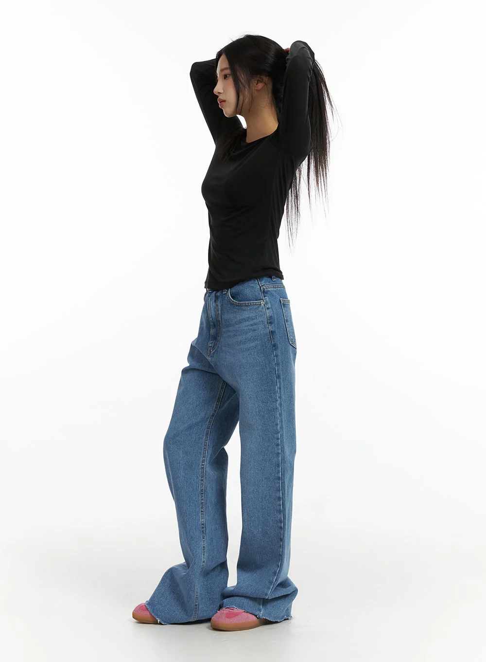 Blue Denim Bootcut Jeans CJ431 - Image 3