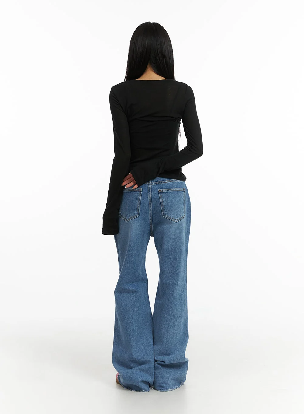 Blue Denim Bootcut Jeans CJ431 - Image 7