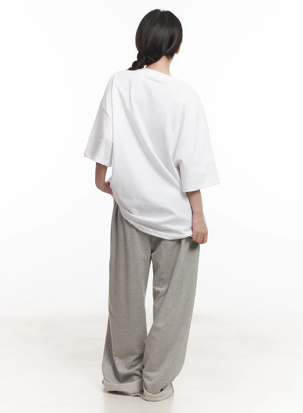 Blur Graphic Oversize T-Shirt CA529 - Image 7