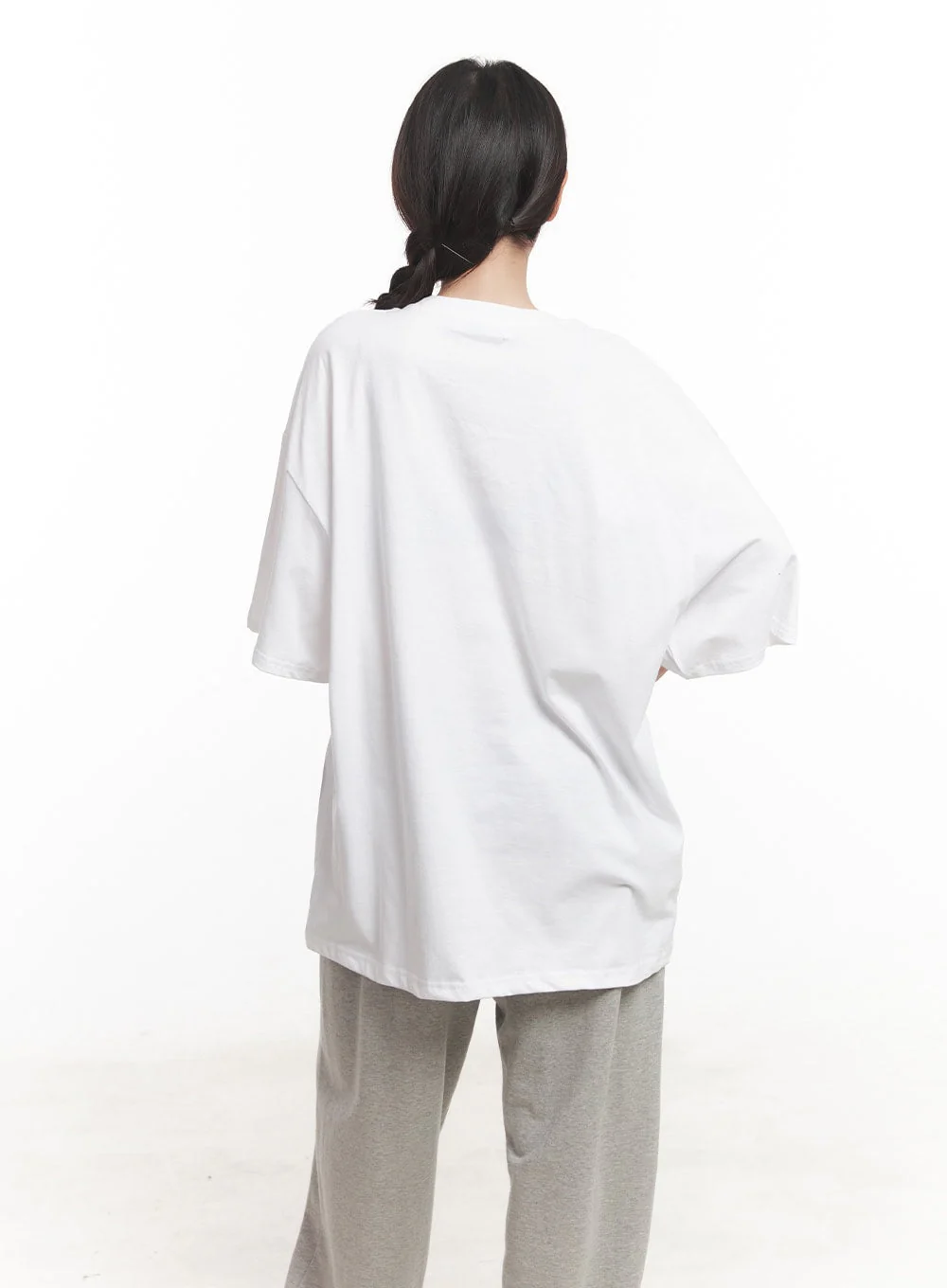 Blur Graphic Oversize T-Shirt CA529 - Image 8