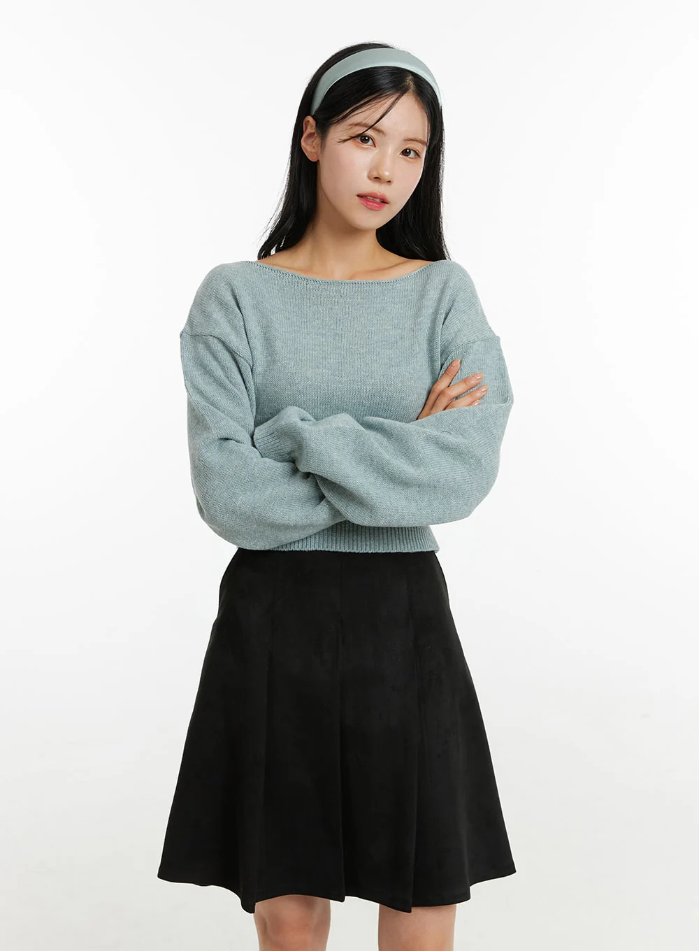 Boat Neck Knit Sweater ON320 - Image 6