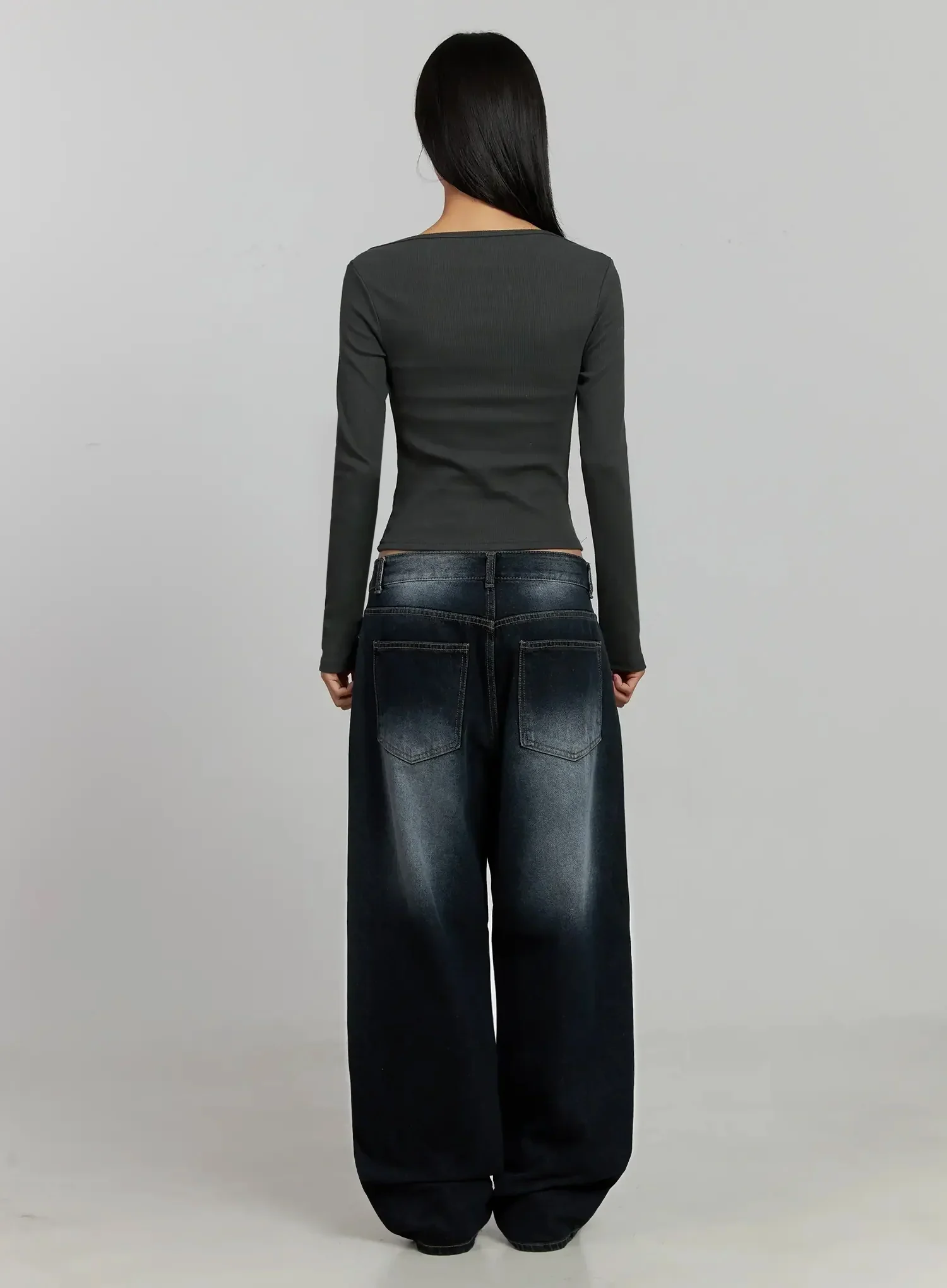 Boat Neck Long Sleeve Top IJ505 - Image 11
