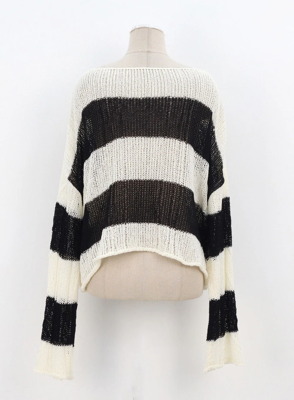 Boat Neck Stripe Sweater CA306 - Image 11