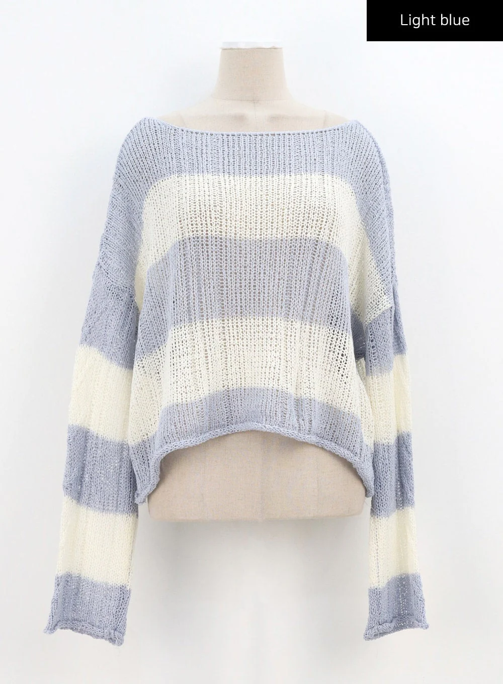 Boat Neck Stripe Sweater CA306 - Image 13