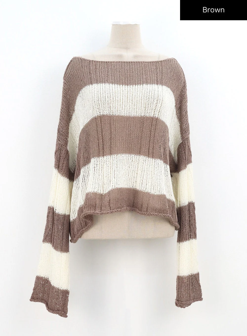 Boat Neck Stripe Sweater CA306 - Image 14