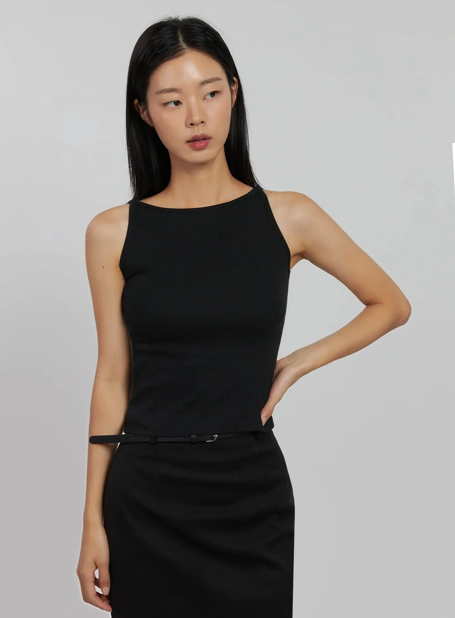 Boatneck Crop Tank Top IJ508 - Image 13