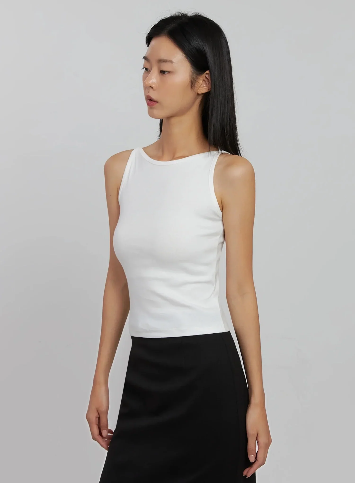 Boatneck Crop Tank Top IJ508 - Image 5