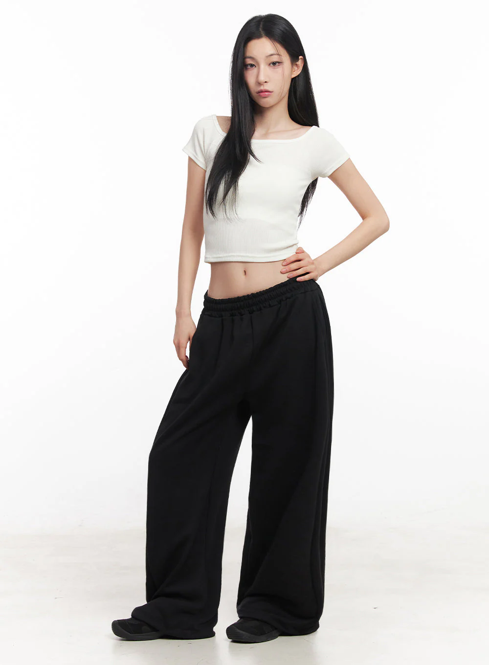 Boatneck Cropped Tee IY516 - Image 11