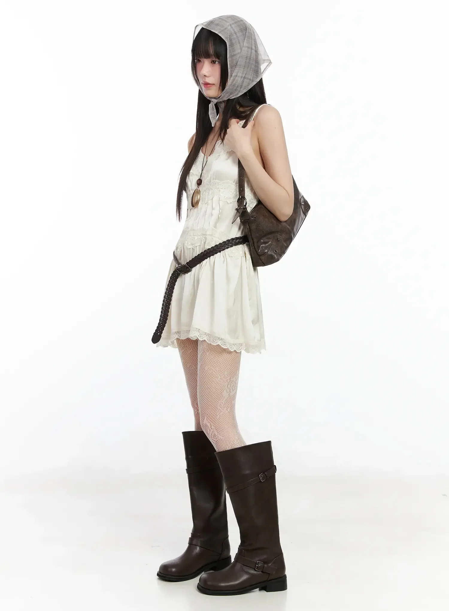 Bohemian Pintuck Lace Sleeveless Dress IM523 - Image 11