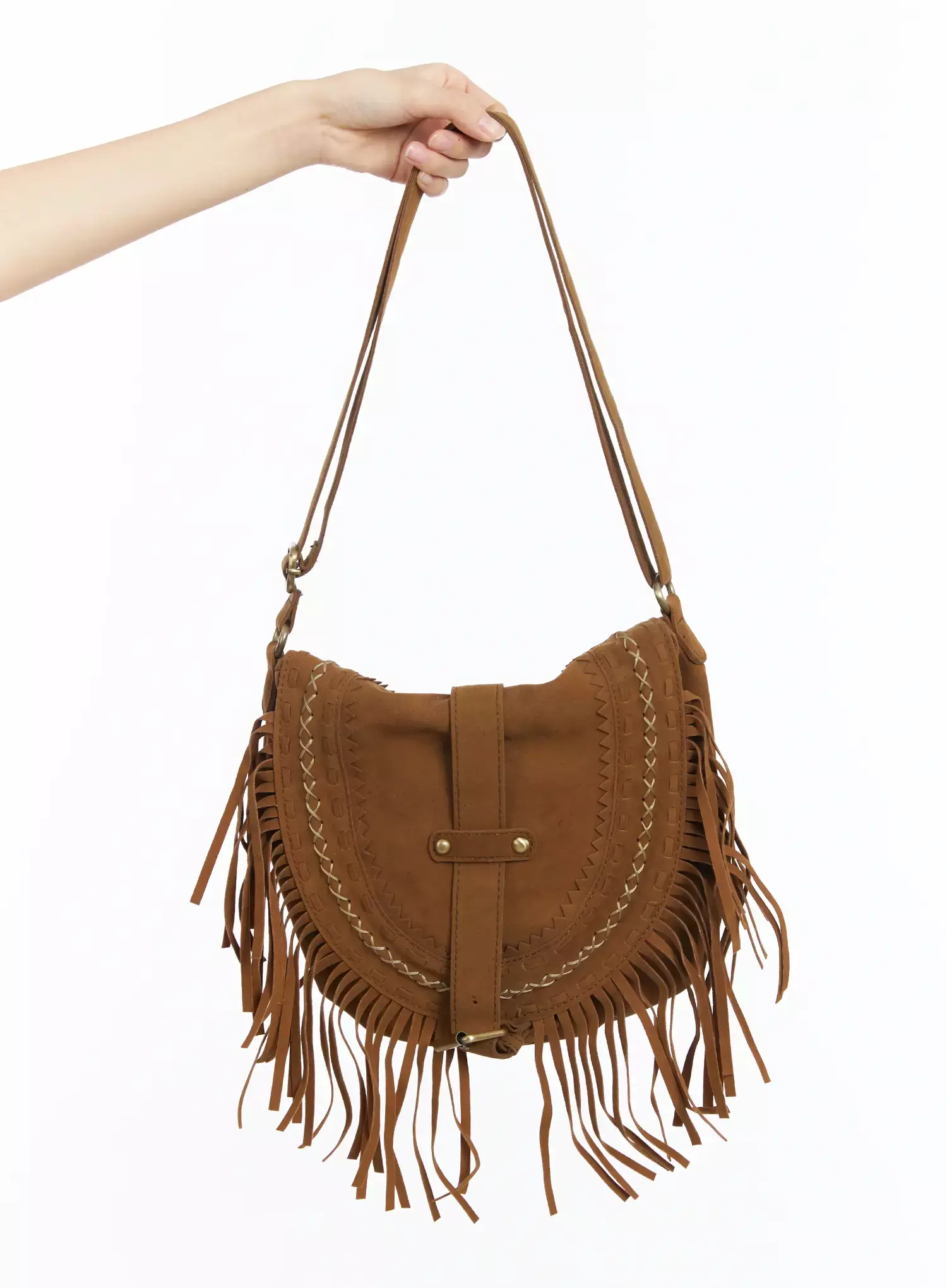 Bohemian Suede Fringe Shoulder Bag IM530
