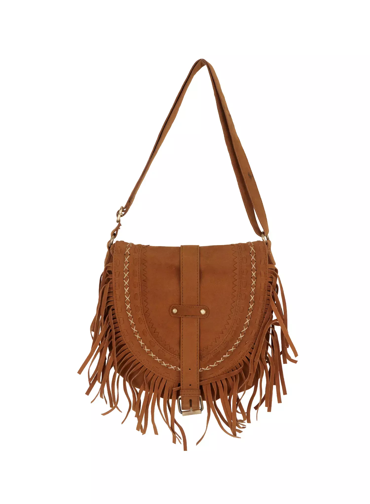 Bohemian Suede Fringe Shoulder Bag IM530 - Image 7