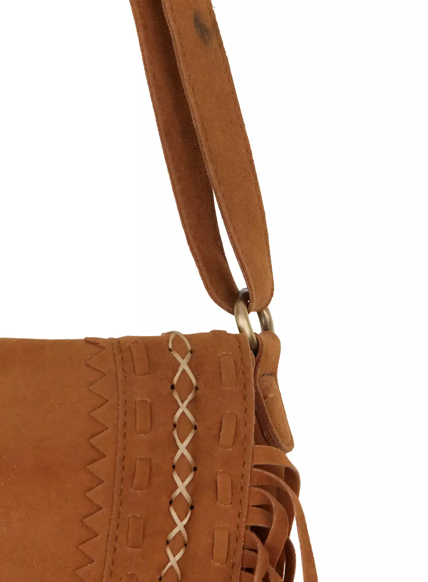 Bohemian Suede Fringe Shoulder Bag IM530 - Image 9