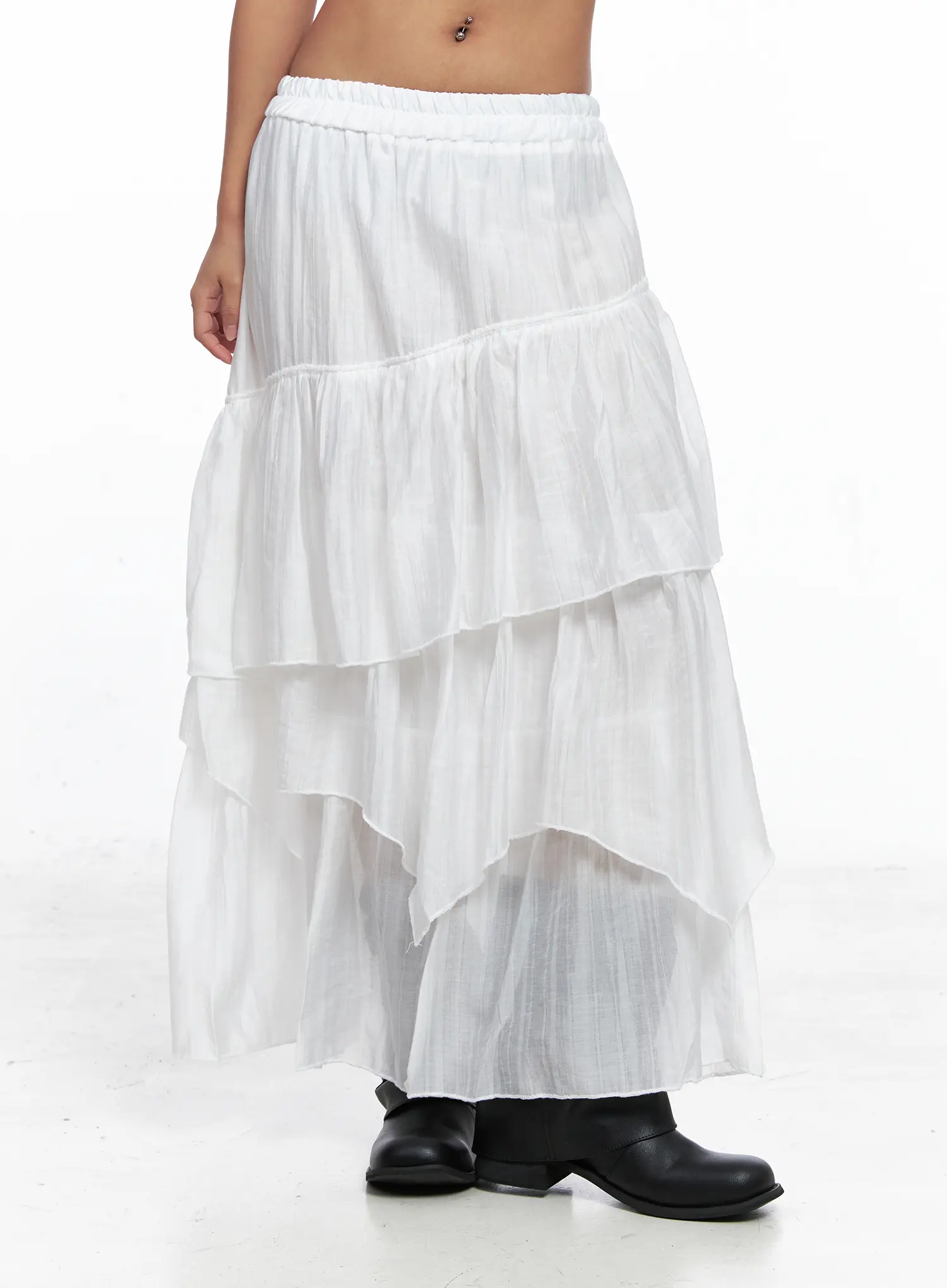 Bohemian Tiered Flowy Maxi Skirt CO510 - Image 2
